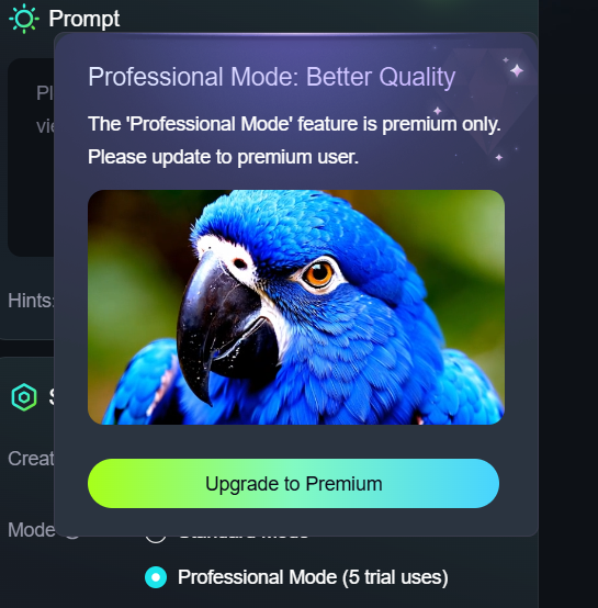 professional mode