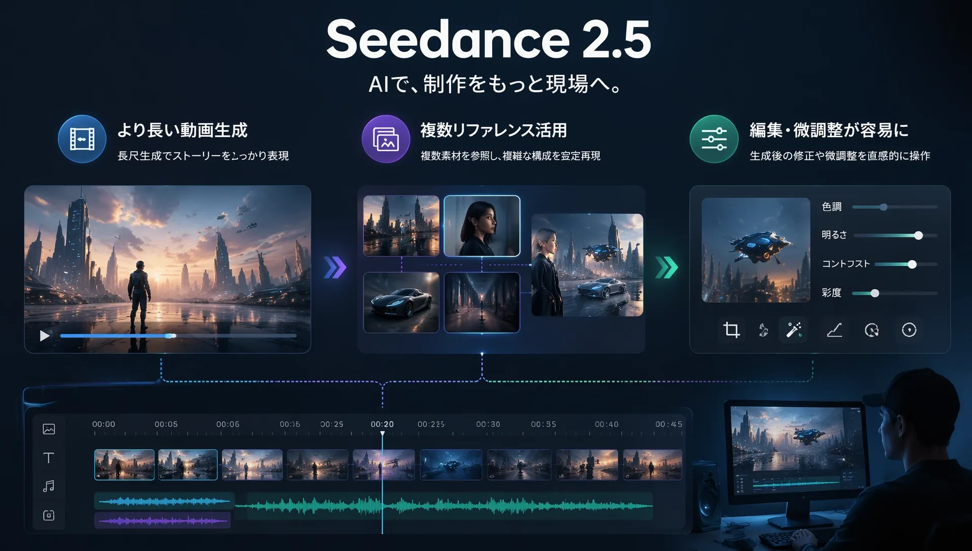 Seedance 2.5のAIを使った動画編集機能の紹介