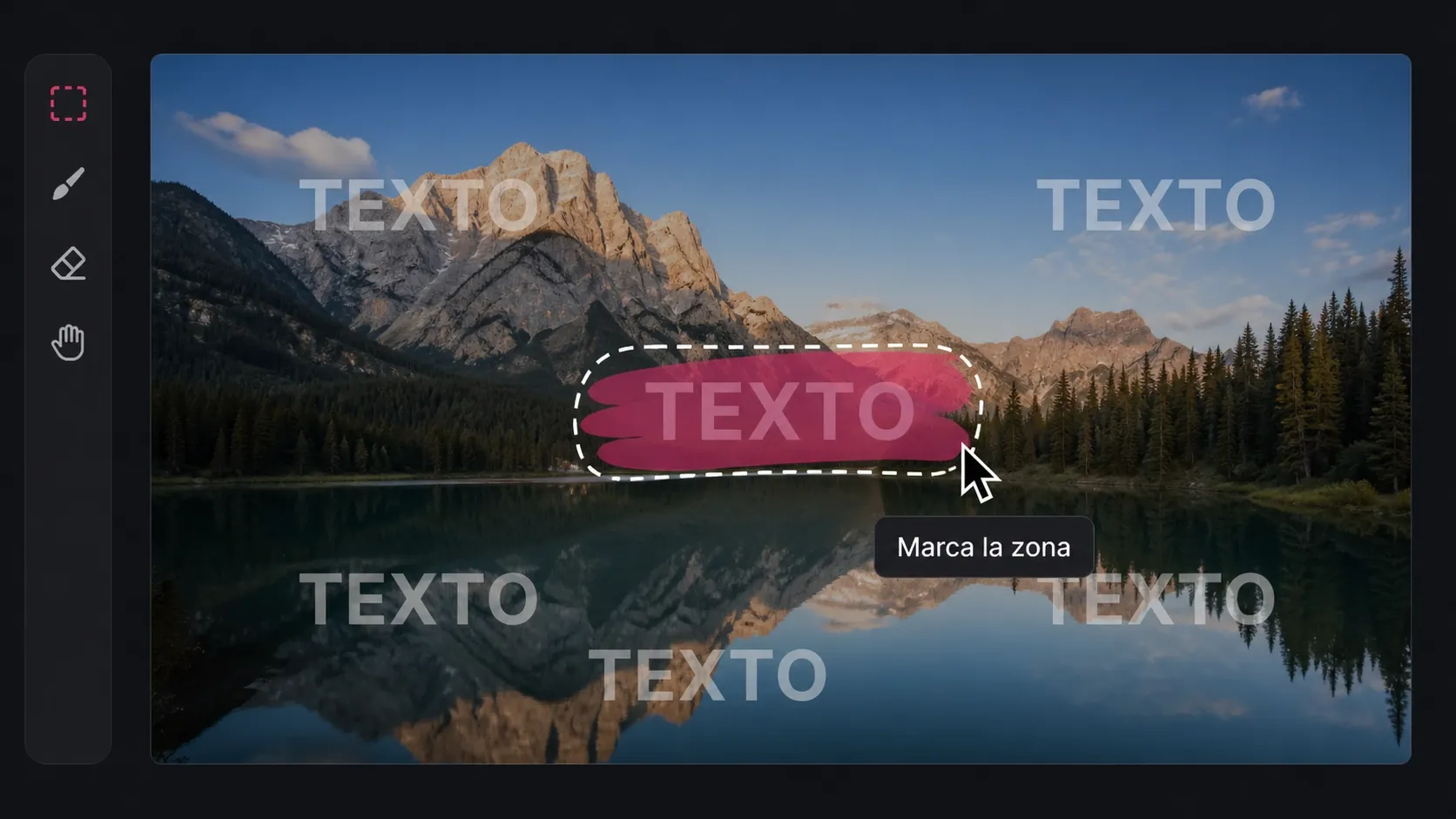seleccionar marca de agua en una foto para eliminarla online