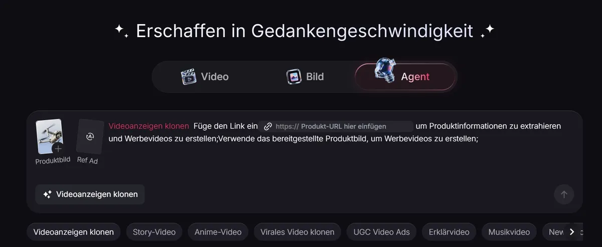 sendes Produktbild hoch