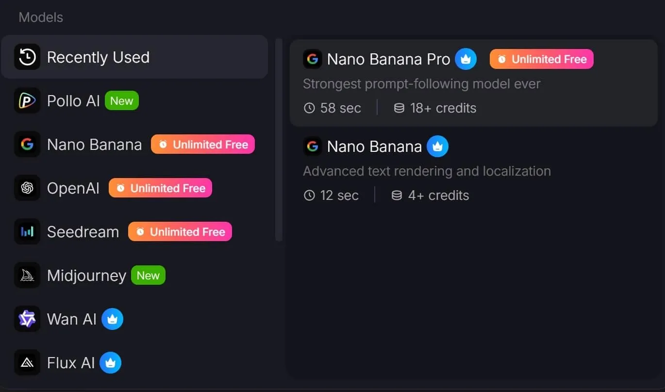 Configurações de proporção, número de imagens e resolução no Pollo AI