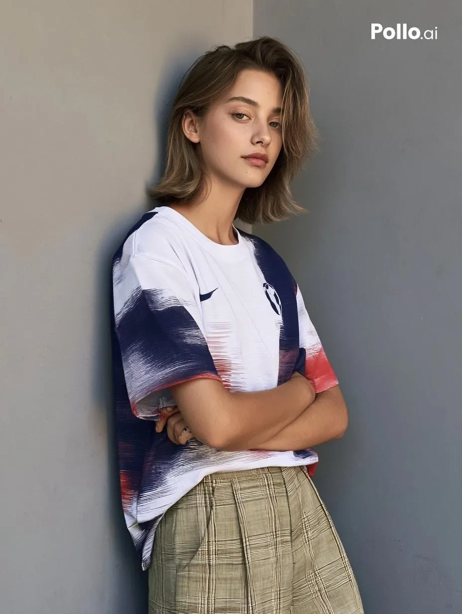 Une photo d’un mannequin IA avec un filigrane