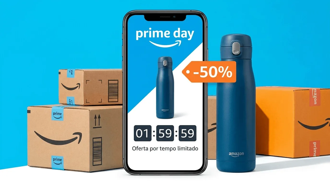 criativo de oferta relâmpago para Prime Day