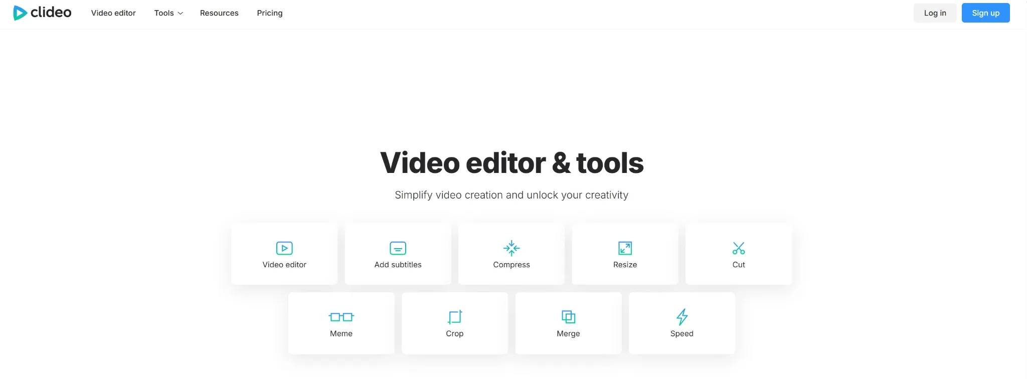 Interface showcasing video editing tools and features.