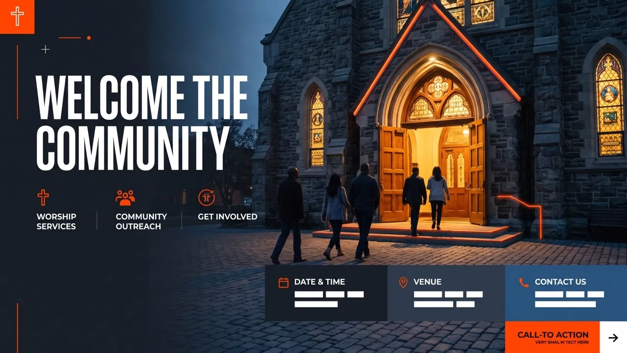 Créez des flyers d’église qui accueillent la communauté