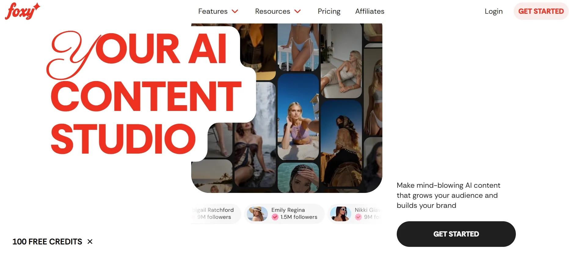 Werbegrafik für ein AI-Content-Studio mit Bildern von Creatorn.